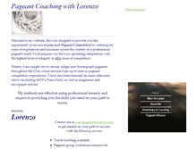 Tablet Screenshot of lorenzothepageantcoach.com